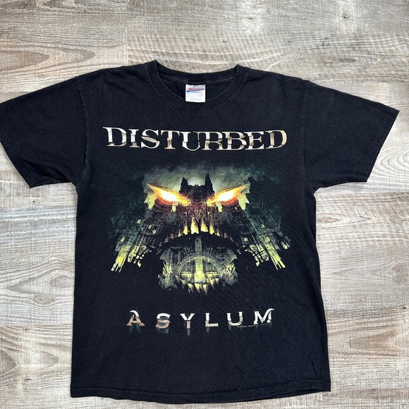 Disturbed Asylum Other - Disturbed Asylum 2010 Concert Shirt Mens Sz M Black Graphic Hanes
